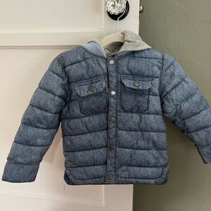 Gap Puffer Coat with Sweatshirt Hood